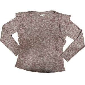 🛍️ Maurices Mauve Ruffle Long Sleeve Top Womens Size M